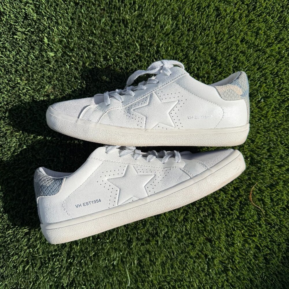 Vintage Havana 1954 Gemma Sneaker Sz 10 White with Blue Camo, MSRP$130